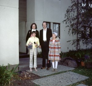 Jill Knuth, Don Knuth, John Knuth, and Jenny Knuth in Stanford, California c. 1979.